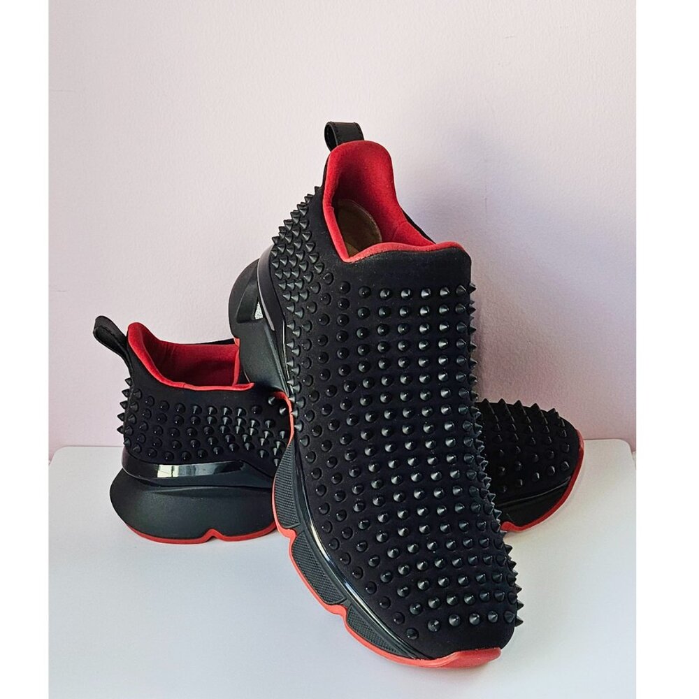 Christian Louboutin Spike Sock Sneakers. - Picture 3 of 8